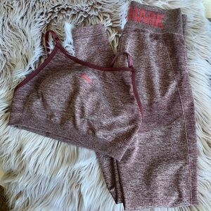 Gymshark Flex Berry/Rose Small matching set
